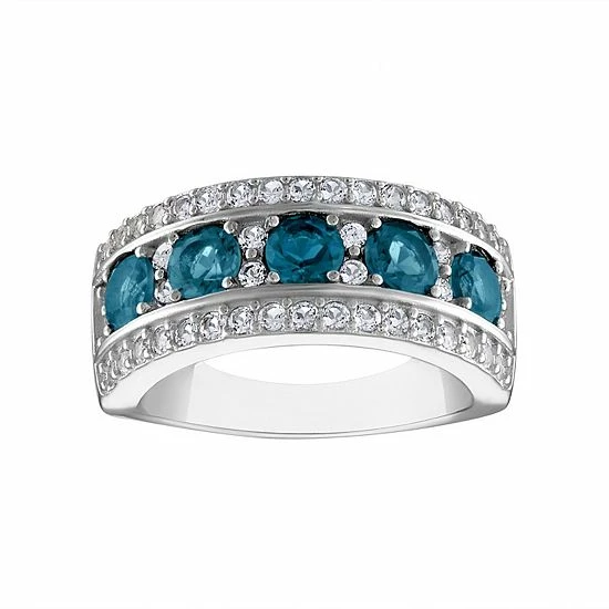Designs By Gioelli Sterling Silver Gemstone Ring London Blue Topaz 6 Designs By Gioelli Sterling Silver Gemstone Ring London Blue Topaz - Image 4