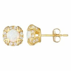 Designs By Gioelli 10k Gold Gemstone Round Halo Stud Earrings Swiss Blue Topaz -Designs by Gioelli Shop unnamed file 1030