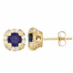 Designs By Gioelli 10k Gold Gemstone Round Halo Stud Earrings Swiss Blue Topaz -Designs by Gioelli Shop unnamed file 1035