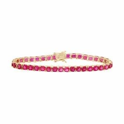 Designs By Gioelli 14k Gold Over Silver Lab-Created Ruby Tennis Bracelet