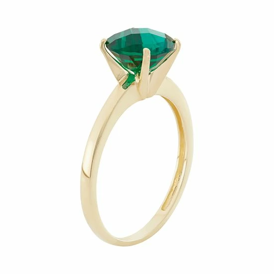 Designs By Gioelli Lab-Created Emerald 10k Gold Ring 4 Designs By Gioelli Lab-Created Emerald 10k Gold Ring - Image 2