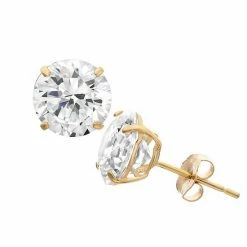 Designs By Gioelli Men's Sterling Silver Cubic Zirconia Round Stud Earrings Silver Tone -Designs by Gioelli Shop unnamed file 105