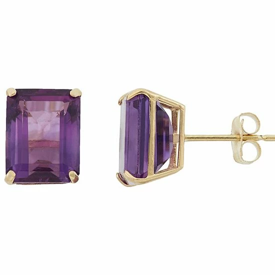 Designs by Gioelli 10k Gold Amethyst Emerald Cut Solitaire Stud Earrings Designs By Gioelli 10k Gold Amethyst Emerald Cut Solitaire Stud Earrings -Designs by Gioelli Shop unnamed file 1052