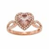 Designs By Gioelli 14k Rose Gold Over Silver Simulated Morganite And Lab-Created White Sapphire Heart Halo Ring -Designs by Gioelli Shop unnamed file 1055