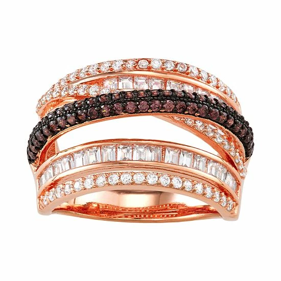 Designs by Gioelli Sterling Silver Mocha & White Cubic Zirconia Split Shank Highway Ring Designs By Gioelli Sterling Silver Mocha & White Cubic Zirconia Split Shank Highway Ring -Designs by Gioelli Shop unnamed file 1096