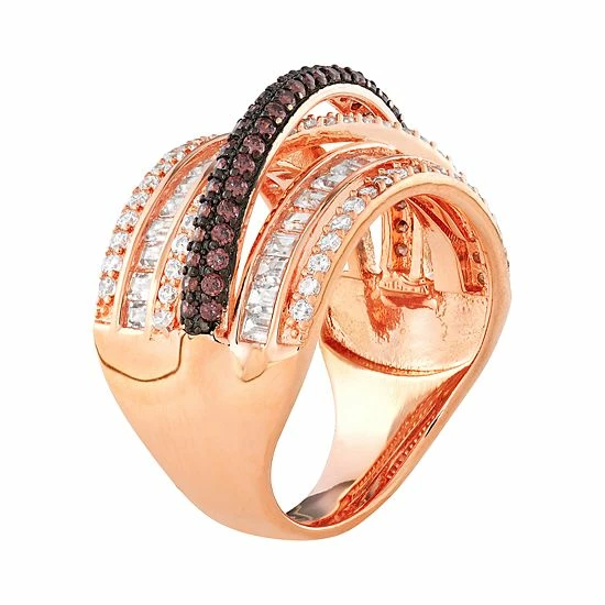 Designs by Gioelli Sterling Silver Mocha & White Cubic Zirconia Split Shank Highway Ring Designs By Gioelli Sterling Silver Mocha & White Cubic Zirconia Split Shank Highway Ring -Designs by Gioelli Shop unnamed file 1097