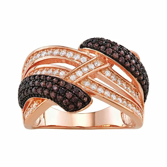 Designs by Gioelli Sterling Silver Mocha & White Cubic Zirconia Woven Ring Designs By Gioelli Sterling Silver Mocha & White Cubic Zirconia Woven Ring -Designs by Gioelli Shop unnamed file 1098