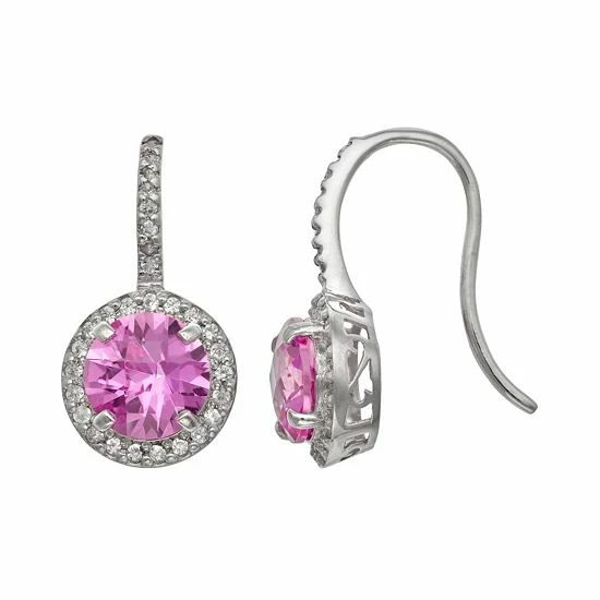 Designs by Gioelli Sterling Silver Lab-Created Pink Sapphire and Lab-Created White Sapphire Halo Drop Earrings Designs By Gioelli Sterling Silver Lab-Created Pink Sapphire And Lab-Created White Sapphire Halo Drop Earrings -Designs by Gioelli Shop unnamed file 1131