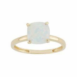 Designs By Gioelli Lab-Created Opal 10k Gold Ring
