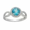 Designs By Gioelli Sterling Silver Swiss Blue Topaz And Lab-Created White Sapphire Halo Ring -Designs by Gioelli Shop unnamed file 1162