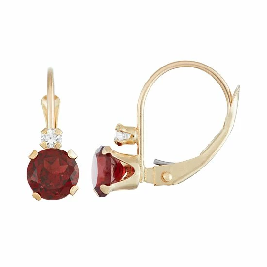 Designs by Gioelli 10k Gold Round-Cut Garnet & White Zircon Leverback Earrings Designs By Gioelli 10k Gold Round-Cut Garnet & White Zircon Leverback Earrings -Designs by Gioelli Shop unnamed file 1168