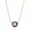 Designs By Gioelli 10k Gold Amethyst Circle Pendant Necklace