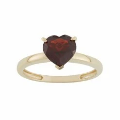 Designs By Gioelli Garnet 10k Gold Heart Ring