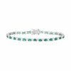 Designs By Gioelli Sterling Silver Lab-Created Emerald & White Sapphire Tennis Bracelet -Designs by Gioelli Shop unnamed file 1214
