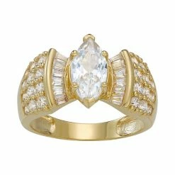 Designs By Gioelli 10k Gold Cubic Zirconia Marquise Ring