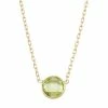 Designs By Gioelli 10k Gold Peridot Circle Pendant Necklace