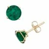 Designs By Gioelli Lab-Created Emerald 10k Gold Stud Earrings