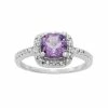 Designs By Gioelli Sterling Silver Amethyst And Diamond Accent Square Halo Ring -Designs by Gioelli Shop unnamed file 1250