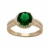 Designs By Gioelli 10k Gold Simulated Emerald & Lab-Created White Sapphire Halo Ring -Designs by Gioelli Shop unnamed file 1260