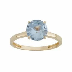 Designs By Gioelli Lab-Created Aquamarine 10k Gold Ring
