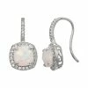 Designs By Gioelli Sterling Silver Lab-Created Opal And Lab-Created White Sapphire Halo Drop Earrings -Designs by Gioelli Shop unnamed file 1284