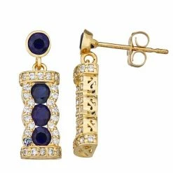 Designs By Gioelli 10k Gold Gemstone Dangle Earrings Mystic Topaz