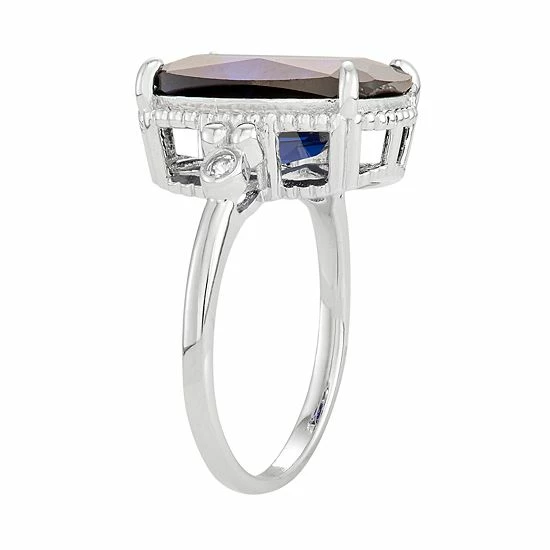Designs by Gioelli Sterling Silver Lab-Created Blue & White Sapphire Ring Designs By Gioelli Sterling Silver Lab-Created Blue & White Sapphire Ring -Designs by Gioelli Shop unnamed file 1291