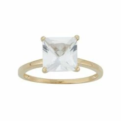 Designs By Gioelli Lab-Created White Sapphire 10k Gold Ring