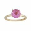 Designs By Gioelli Lab-Created Pink Sapphire 10k Gold Ring