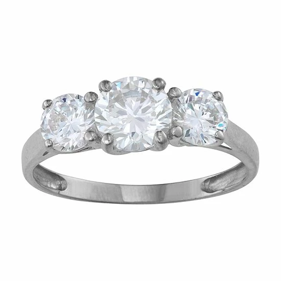 Designs by Gioelli 10k Gold Cubic Zirconia 3-Stone Ring Yellow Designs By Gioelli 10k Gold Cubic Zirconia 3-Stone Ring Yellow -Designs by Gioelli Shop unnamed file 1373