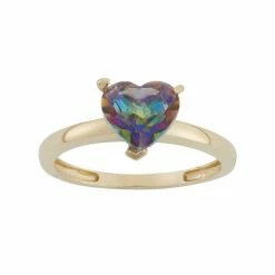 Designs By Gioelli Mystic Topaz 10k Gold Heart Ring