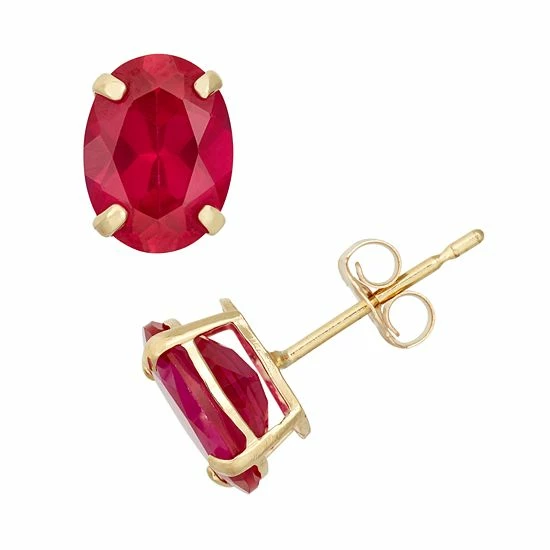 Designs by Gioelli Lab-Created Ruby 10k Gold Oval Stud Earrings Designs By Gioelli Lab-Created Ruby 10k Gold Oval Stud Earrings -Designs by Gioelli Shop unnamed file 1391