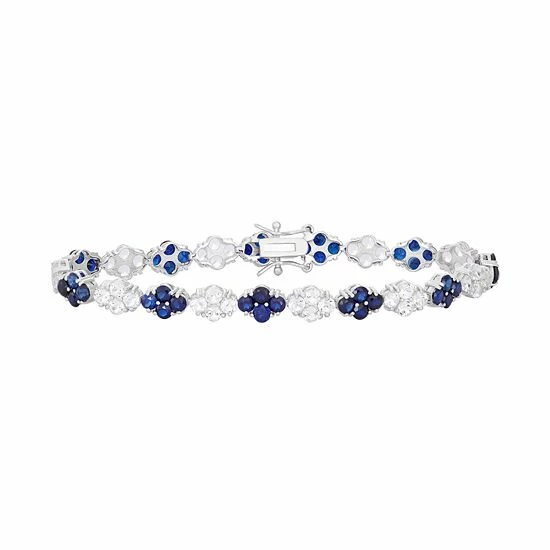 Designs by Gioelli Sterling Silver Lab-Created Blue & White Sapphire Flower Tennis Bracelet Designs By Gioelli Sterling Silver Lab-Created Blue & White Sapphire Flower Tennis Bracelet -Designs by Gioelli Shop unnamed file 1416