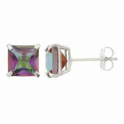 Designs By Gioelli Mystic Topaz 10k White Gold Stud Earrings