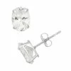 Designs By Gioelli Lab-Created White Sapphire 10k White Gold Oval Stud Earrings -Designs by Gioelli Shop unnamed file 1453