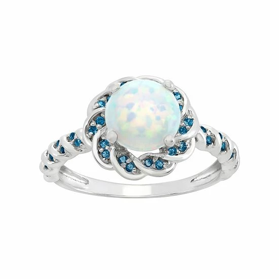 Designs by Gioelli Lab-Created Opal and Blue Topaz Sterling Silver Flower Ring Designs By Gioelli Lab-Created Opal And Blue Topaz Sterling Silver Flower Ring -Designs by Gioelli Shop unnamed file 1454