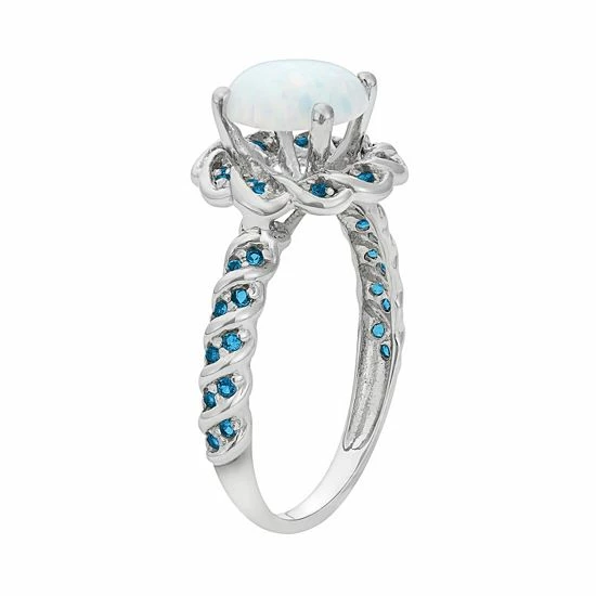 Designs by Gioelli Lab-Created Opal and Blue Topaz Sterling Silver Flower Ring Designs By Gioelli Lab-Created Opal And Blue Topaz Sterling Silver Flower Ring -Designs by Gioelli Shop unnamed file 1455