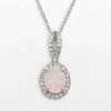 Designs By Gioelli Sterling Silver Lab-Created Opal And Lab-Created White Sapphire Oval Halo Pendant -Designs by Gioelli Shop unnamed file 1460