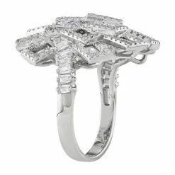 Designs By Gioelli Sterling Silver Cubic Zirconia Cluster Ring -Designs by Gioelli Shop unnamed file 1472