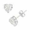 Designs By Gioelli Lab-Created White Sapphire 10k White Gold Heart Stud Earrings -Designs by Gioelli Shop unnamed file 1485
