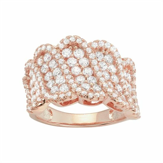 Designs by Gioelli 14k Rose Gold Over Silver Cubic Zirconia Wave Ring Designs By Gioelli 14k Rose Gold Over Silver Cubic Zirconia Wave Ring -Designs by Gioelli Shop unnamed file 1501