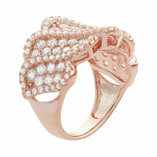 Designs by Gioelli 14k Rose Gold Over Silver Cubic Zirconia Wave Ring Designs By Gioelli 14k Rose Gold Over Silver Cubic Zirconia Wave Ring -Designs by Gioelli Shop unnamed file 1502
