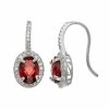 Designs By Gioelli Sterling Silver Garnet And Lab-Created White Sapphire Halo Drop Earrings -Designs by Gioelli Shop unnamed file 1512