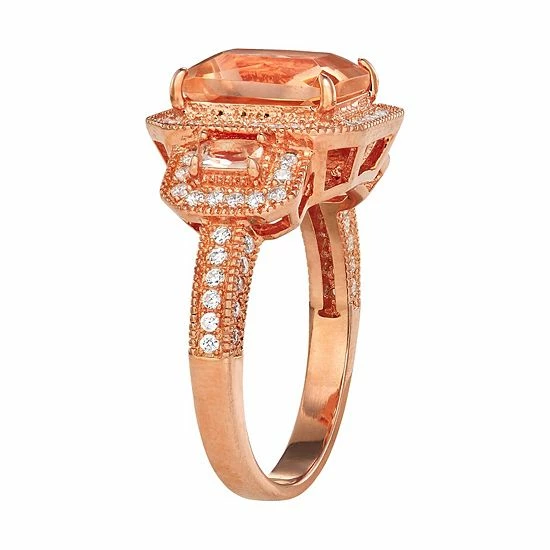 Designs by Gioelli 14k Rose Gold Plated Silver Simulated Gemstone Halo Ring Aquamarine Designs By Gioelli 14k Rose Gold Plated Silver Simulated Gemstone Halo Ring Aquamarine -Designs by Gioelli Shop unnamed file 1523