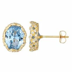 Designs By Gioelli 10k Gold Gemstone Oval Stud Earrings Created Aquamarine -Designs by Gioelli Shop unnamed file 1527