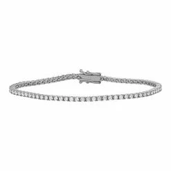 Designs By Gioelli 10k Gold Cubic Zirconia Tennis Bracelet White