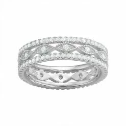 Designs By Gioelli Sterling Silver Cubic Zirconia Eternity Ring