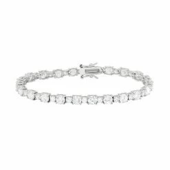 Designs By Gioelli Sterling Silver Lab-Created White Sapphire Tennis Bracelet