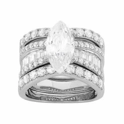 Designs By Gioelli Cubic Zirconia Marquise Engagement Ring Set In Sterling Silver -Designs by Gioelli Shop unnamed file 1561