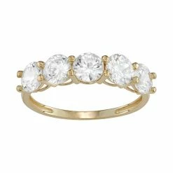 Designs By Gioelli 10k Gold 5-Stone Cubic Zirconia Ring